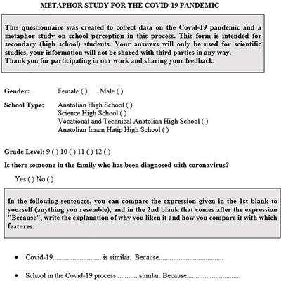 Students’ “COVID-19” and “school” perceptions in the pandemic